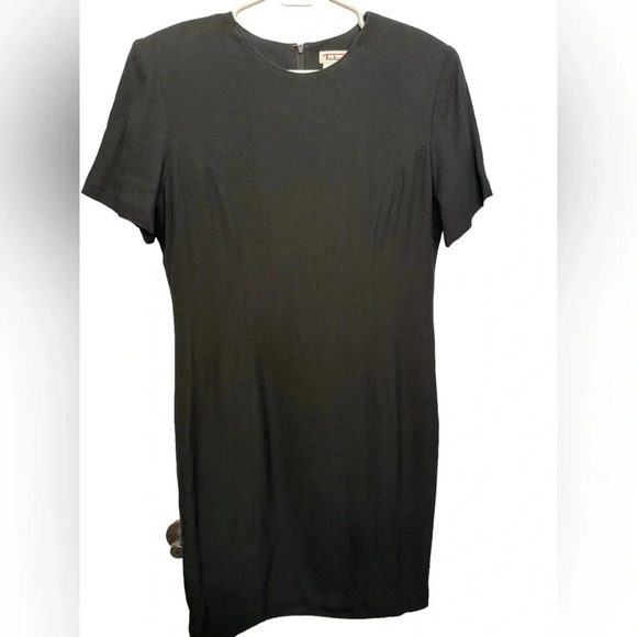 Talbots black shift dress with short sleeves - Picture 1 of 5